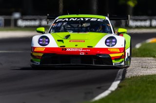 #45 Porsche 911 GT3-R 992 of Madison Snow and Jan Heylen, Aug. 18-20 2023 Fanatec GT World Challenge America SRO, GT World Challenge America, Pro-Am, Road America, Wright Motorsports
 | www.lagunasphotography.com