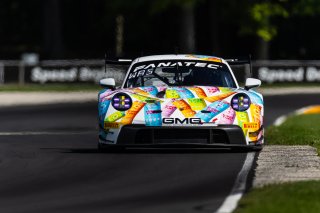 #32 Porsche 911 GT3-R (991.ii) of Kyle Washington and Jeroen Bleekemolen, Aug. 18-20 2023 Fanatec GT World Challenge America SRO, GMG, GT World Challenge America, Pro-Am, Road America
 | www.lagunasphotography.com