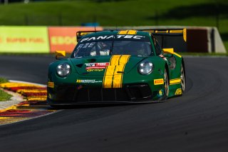 #120 Porsche 911 GT3-R (991.ii) of Adam Adelson and Elliott Skeer, Aug. 18-20 2023 Fanatec GT World Challenge America SRO, GT World Challenge America, Pro-Am, Road America, Wright Motorsports
 | www.lagunasphotography.com