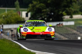 #45 Porsche 911 GT3-R 992 of Madison Snow and Jan Heylen, Aug. 18-20 2023 Fanatec GT World Challenge America SRO, GT World Challenge America, Pro-Am, Road America, Wright Motorsports
 | www.lagunasphotography.com