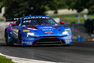 #007 Aston Martin Vantage AMR GT3 of Derek DeBoer and Valentin Hasse Clot, Aston Martin Racing-TRG, Aug. 18-20 2023 Fanatec GT World Challenge America SRO, GT World Challenge America, Pro-Am, Road America
 | www.lagunasphotography.com