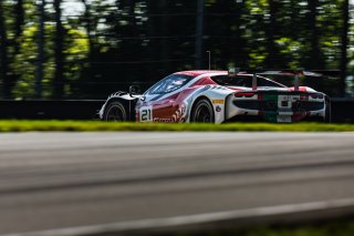 #21 Ferrari 296 GT3 of Manny Franco and Alessandro Balzan, Aug. 18-20 2023 Fanatec GT World Challenge America SRO, Conquest Racing, GT World Challenge America, Pro, Road America
 | www.lagunasphotography.com