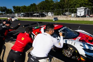 #21 Ferrari 296 GT3 of Manny Franco and Alessandro Balzan, Aug. 18-20 2023 Fanatec GT World Challenge America SRO, Conquest Racing, GT World Challenge America, Pro, Road America
 | www.lagunasphotography.com