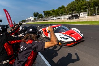 #21 Ferrari 296 GT3 of Manny Franco and Alessandro Balzan, Aug. 18-20 2023 Fanatec GT World Challenge America SRO, Conquest Racing, GT World Challenge America, Pro, Road America
 | www.lagunasphotography.com