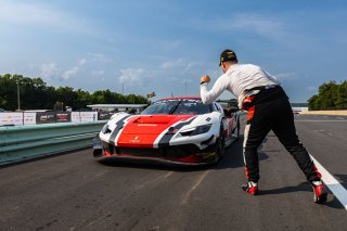 #21 Ferrari 296 GT3 of Manny Franco and Alessandro Balzan, Aug. 18-20 2023 Fanatec GT World Challenge America SRO, Conquest Racing, GT World Challenge America, Pro, Road America
 | www.lagunasphotography.com