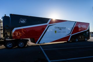#21 Ferrari 296 GT3 of Manny Franco, 2023 Fanatec GT World Challenge America SRO, Alessandro Balzan, Conquest Racing, GT World Challenge America, INDIANAPOLIS 8 HOUR presented by AWS, October 5-7, Pro, and Lilou Wadoux-Ducellier
 | www.lagunasphotography.com