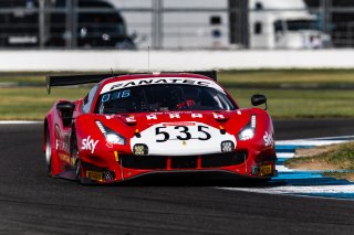#535 Ferrari 488 GT3 Evo of Jonathan Hui, 2023 Fanatec GT World Challenge America SRO, Christopher Froggatt, GT World Challenge America, INDIANAPOLIS 8 HOUR presented by AWS, October 5-7, Pro-Am, Sky Tempesta Racing, and Edward Cheever III
 | www.lagunasphotography.com