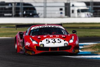 #535 Ferrari 488 GT3 Evo of Jonathan Hui, 2023 Fanatec GT World Challenge America SRO, Christopher Froggatt, GT World Challenge America, INDIANAPOLIS 8 HOUR presented by AWS, October 5-7, Pro-Am, Sky Tempesta Racing, and Edward Cheever III
 | www.lagunasphotography.com