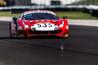 #535 Ferrari 488 GT3 Evo of Jonathan Hui, 2023 Fanatec GT World Challenge America SRO, Christopher Froggatt, GT World Challenge America, INDIANAPOLIS 8 HOUR presented by AWS, October 5-7, Pro-Am, Sky Tempesta Racing, and Edward Cheever III
 | www.lagunasphotography.com
