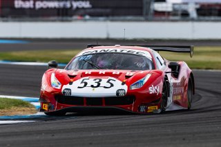 #535 Ferrari 488 GT3 Evo of Jonathan Hui, 2023 Fanatec GT World Challenge America SRO, Christopher Froggatt, GT World Challenge America, INDIANAPOLIS 8 HOUR presented by AWS, October 5-7, Pro-Am, Sky Tempesta Racing, and Edward Cheever III
 | www.lagunasphotography.com