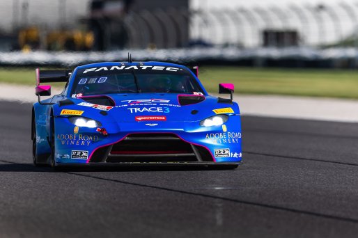 #007 Aston Martin Vantage AMR GT3 of Derek DeBoer, 2023 Fanatec GT World Challenge America SRO, Aston Martin Racing-TRG, GT World Challenge America, INDIANAPOLIS 8 HOUR presented by AWS, October 5-7, Pro-Am, Valentin Hasse-Clot, and Ben Tuck
 | www.lagunasphotography.com
