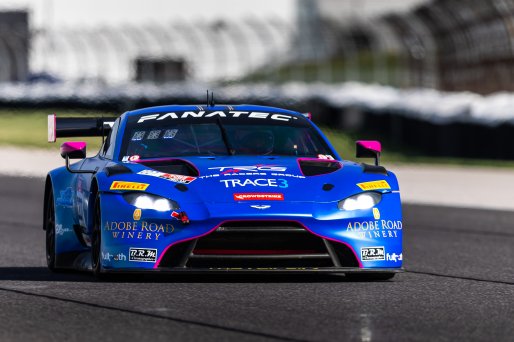 #007 Aston Martin Vantage AMR GT3 of Derek DeBoer, 2023 Fanatec GT World Challenge America SRO, Aston Martin Racing-TRG, GT World Challenge America, INDIANAPOLIS 8 HOUR presented by AWS, October 5-7, Pro-Am, Valentin Hasse-Clot, and Ben Tuck
 | www.lagunasphotography.com