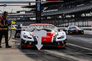 #21 Ferrari 296 GT3 of Manny Franco, 2023 Fanatec GT World Challenge America SRO, Alessandro Balzan, Conquest Racing, GT World Challenge America, INDIANAPOLIS 8 HOUR presented by AWS, October 5-7, Pro, and Lilou Wadoux-Ducellier
 | www.lagunasphotography.com