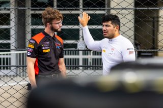 #21 Ferrari 296 GT3 of Manny Franco, 2023 Fanatec GT World Challenge America SRO, Alessandro Balzan, Conquest Racing, GT World Challenge America, INDIANAPOLIS 8 HOUR presented by AWS, October 5-7, Pro, and Lilou Wadoux-Ducellier
 | www.lagunasphotography.com