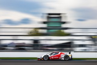 #21 Ferrari 296 GT3 of Manny Franco, 2023 Fanatec GT World Challenge America SRO, Alessandro Balzan, Conquest Racing, GT World Challenge America, INDIANAPOLIS 8 HOUR presented by AWS, October 5-7, Pro, and Lilou Wadoux-Ducellier
 | www.lagunasphotography.com
