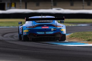 #007 Aston Martin Vantage AMR GT3 of Derek DeBoer, 2023 Fanatec GT World Challenge America SRO, Aston Martin Racing-TRG, GT World Challenge America, INDIANAPOLIS 8 HOUR presented by AWS, October 5-7, Pro-Am, Valentin Hasse-Clot, and Ben Tuck
 | www.lagunasphotography.com