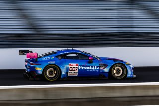 #007 Aston Martin Vantage AMR GT3 of Derek DeBoer, 2023 Fanatec GT World Challenge America SRO, Aston Martin Racing-TRG, GT World Challenge America, INDIANAPOLIS 8 HOUR presented by AWS, October 5-7, Pro-Am, Valentin Hasse-Clot, and Ben Tuck
 | www.lagunasphotography.com