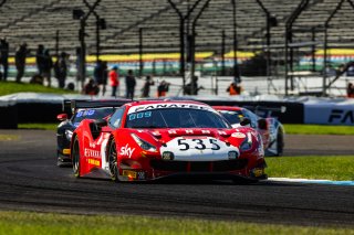 #535 Ferrari 488 GT3 Evo of Jonathan Hui, 2023 Fanatec GT World Challenge America SRO, Christopher Froggatt, GT World Challenge America, INDIANAPOLIS 8 HOUR presented by AWS, October 5-7, Pro-Am, Sky Tempesta Racing, and Edward Cheever III
 | www.lagunasphotography.com