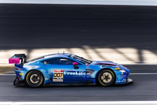 #007 Aston Martin Vantage AMR GT3 of Derek DeBoer, 2023 Fanatec GT World Challenge America SRO, Aston Martin Racing-TRG, GT World Challenge America, INDIANAPOLIS 8 HOUR presented by AWS, October 5-7, Pro-Am, Valentin Hasse-Clot, and Ben Tuck
 | www.lagunasphotography.com