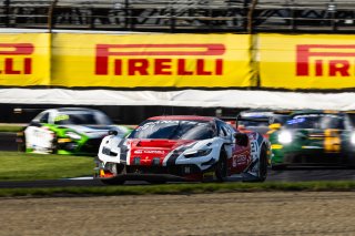 #21 Ferrari 296 GT3 of Manny Franco, 2023 Fanatec GT World Challenge America SRO, Alessandro Balzan, Conquest Racing, GT World Challenge America, INDIANAPOLIS 8 HOUR presented by AWS, October 5-7, Pro, and Lilou Wadoux-Ducellier
 | www.lagunasphotography.com