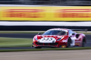 #535 Ferrari 488 GT3 Evo of Jonathan Hui, 2023 Fanatec GT World Challenge America SRO, Christopher Froggatt, GT World Challenge America, INDIANAPOLIS 8 HOUR presented by AWS, October 5-7, Pro-Am, Sky Tempesta Racing, and Edward Cheever III
 | www.lagunasphotography.com