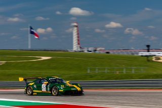 #120 Porsche 911 GT3-R (991.ii) of Adam Adelson and Elliott Skeer, Austin, COTA, GT World Challenge America, May 2023., Pro-Am, SRO America, TX, Wright Motorsports
 | Fabian Lagunas / SRO