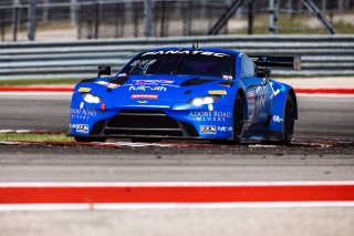 #007 Aston Martin Vantage AMR GT3 of Derek DeBoer and Valentin Hasse Clot, Aston Martin Racing-TRG, Austin, COTA, GT World Challenge America, May 2023., Pro-Am, SRO America, TX
 | Fabian Lagunas / SRO