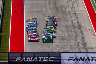 #21 Ferrari 296 GT3 of Manny Franco and Alessandro Balzan, #28 PorscheGT3 R 992 of Eric Filgueiras and Steven McAllen, Austin, COTA, Conquest Racing, GT World Challenge America, May 2023., Pro, RS1, SRO America, TX, and
 | Fabian Lagunas / SRO