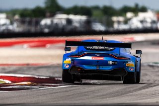 #007 Aston Martin Vantage AMR GT3 of Derek DeBoer and Valentin Hasse Clot, Aston Martin Racing-TRG, Austin, COTA, GT World Challenge America, May 2023., Pro-Am, SRO America, TX
 | Fabian Lagunas / SRO