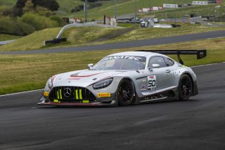 #50 Mercedes-AMG GT3 of Ross Chouest and Aaron Povoledo, Chouest Povoledo Racing, GT World Challenge America, Pro-Am, FANATEC GT World Challenge America Powered by AWS, Sonoma Raceway, Sonoma, CA, April 2024.
 | Fabian Lagunas / SRO