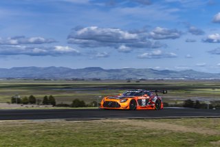 #04 Mercedes-AMG GT3 of George Kurtz and Colin Braun, Crowdstrike by Riley Motorsports, GT World Challenge America, Pro-Am, FANATEC GT World Challenge America Powered by AWS, SRO America, Sonoma Raceway, Sonoma, CA, April 2024.
 | Fabian Lagunas / SRO