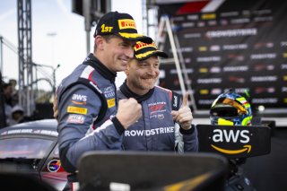 #04 Mercedes-AMG GT3 of George Kurtz and Colin Braun, Crowdstrike by Riley Motorsports, GT World Challenge America, Pro-Am, FANATEC GT World Challenge America Powered by AWS, SRO America, Sonoma Raceway, Sonoma, CA, April 2024.
 | Fabian Lagunas / SRO