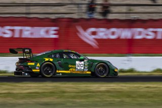 #120 Porsche 911 GT3-R of Adam Adelson and Elliott Skeer, Wright Motorsports, GT World Challenge America, Pro, FANATEC GT World Challenge America Powered by AWS, SRO America, Sonoma Raceway, Sonoma, CA, April 2024.
 | Fabian Lagunas / SRO