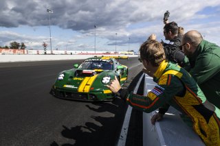 #120 Porsche 911 GT3-R of Adam Adelson and Elliott Skeer, Wright Motorsports, GT World Challenge America, Pro, FANATEC GT World Challenge America Powered by AWS, SRO America, Sonoma Raceway, Sonoma, CA, April 2024.
 | Fabian Lagunas / SRO