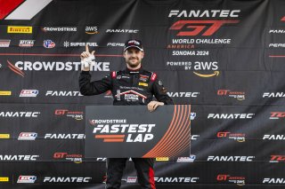 #91 Mercedes-AMG GT3 of Jeff Burton and Philip Ellis, DXDT Racing, GT World Challenge America, Pro-Am, SRO America, FANATEC GT World Challenge America Powered by AWS, Sonoma Raceway, Sonoma, CA, April 2024. Fast Lap
 | Fabian Lagunas / SRO