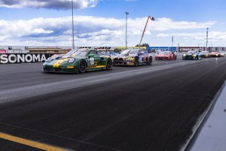#120 Porsche 911 GT3-R of Adam Adelson and Elliott Skeer, Wright Motorsports, GT World Challenge America, Pro, FANATEC GT World Challenge America Powered by AWS, SRO America, Sonoma Raceway, Sonoma, CA, April 2024.
 | Fabian Lagunas / SRO