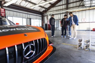 Paddock at SRO America, Sonoma Raceway, Sonoma, CA, April 2024. #04 Mercedes-AMG GT3 of George Kurtz and Colin Braun, Crowdstrike by Riley Motorsports, GT World Challenge America, Pro-Am, SRO America, April 2024.
 | Fabian Lagunas / SRO
