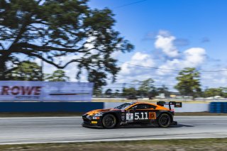 #8 Aston Martin Vantage AMR GT3 2024 of Elias Sabo and Andy Lee, Flying Lizard Motorsports, GT World Challenge America, Pro-Am, FANATEC GT World Challenge America Powered by AWS, SRO America, Sebring International Raceway, Sebring, FL May 3 - 5 2024.
 | Fabian Lagunas / SRO