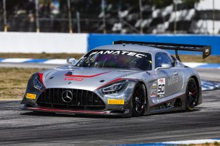 #50 Mercedes-AMG GT3 of Ross Chouest and Aaron Povoledo, Chouest Povoledo Racing, GT World Challenge America, Pro-Am, FANATEC GT World Challenge America Powered by AWS, Sebring International Raceway, Sebring, FL May 3 - 5 2024.
 | Fabian Lagunas / SRO