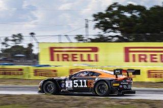 #8 Aston Martin Vantage AMR GT3 2024 of Elias Sabo and Andy Lee, Flying Lizard Motorsports, GT World Challenge America, Pro-Am, FANATEC GT World Challenge America Powered by AWS, SRO America, Sebring International Raceway, Sebring, FL May 3 - 5 2024.
 | Fabian Lagunas / SRO