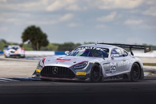 #50 Mercedes-AMG GT3 of Ross Chouest and Aaron Povoledo, Chouest Povoledo Racing, GT World Challenge America, Pro-Am, FANATEC GT World Challenge America Powered by AWS, Sebring International Raceway, Sebring, FL May 3 - 5 2024.
 | Fabian Lagunas / SRO