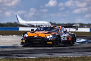 #8 Aston Martin Vantage AMR GT3 2024 of Elias Sabo and Andy Lee, Flying Lizard Motorsports, GT World Challenge America, Pro-Am, FANATEC GT World Challenge America Powered by AWS, SRO America, Sebring International Raceway, Sebring, FL May 3 - 5 2024.
 | Fabian Lagunas / SRO