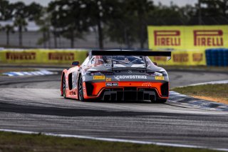 #04 Mercedes-AMG GT3 of George Kurtz and Colin Braun, Crowdstrike by Riley Motorsports, GT World Challenge America, Pro-Am, FANATEC GT World Challenge America Powered by AWS, SRO America, Sebring International Raceway, Sebring, FL May 3 - 5 2024.
 | Fabian Lagunas / SRO