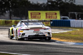 #32 Porsche 911 GT3-R of Kyle Washington and Tom Sargent, GMG Racing, GT World Challenge America, Pro-Am, FANATEC GT World Challenge America Powered by AWS, Sebring International Raceway, Sebring, FL May 3 - 5 2024.
 | Fabian Lagunas / SRO