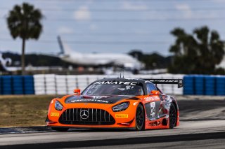 #04 Mercedes-AMG GT3 of George Kurtz and Colin Braun, Crowdstrike by Riley Motorsports, GT World Challenge America, Pro-Am, FANATEC GT World Challenge America Powered by AWS, SRO America, Sebring International Raceway, Sebring, FL May 3 - 5 2024.
 | Fabian Lagunas / SRO