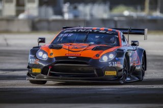 #8 Aston Martin Vantage AMR GT3 2024 of Elias Sabo and Andy Lee, Flying Lizard Motorsports, GT World Challenge America, Pro-Am, FANATEC GT World Challenge America Powered by AWS, SRO America, Sebring International Raceway, Sebring, FL May 3 - 5 2024.
 | Fabian Lagunas / SRO      