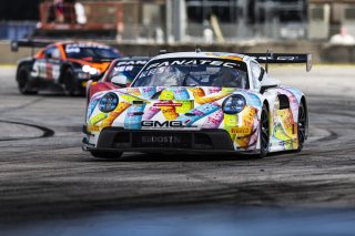 #32 Porsche 911 GT3-R of Kyle Washington and Tom Sargent, GMG Racing, GT World Challenge America, Pro-Am, FANATEC GT World Challenge America Powered by AWS, Sebring International Raceway, Sebring, FL May 3 - 5 2024.
 | Fabian Lagunas / SRO