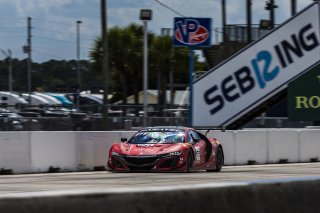 #93 Acura NSX GT3 EVO22 of Luca Mars and Zach Veach, Racers Edge Motorsports, GT World Challenge America, Pro, FANATEC GT World Challenge America Powered by AWS, SRO America, Sebring International Raceway, Sebring, FL May 3 - 5 2024.
 | Fabian Lagunas / SRO