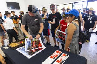 Autograph session at FANATEC GT World Challenge America Powered by AWS, SRO America, Sebring International Raceway, Sebring, FL May 3 - 5 2024.
 | Fabian Lagunas / SRO