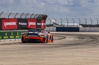 #04 Mercedes-AMG GT3 of George Kurtz and Colin Braun, Crowdstrike by Riley Motorsports, GT World Challenge America, Pro-Am, FANATEC GT World Challenge America Powered by AWS, SRO America, Sebring International Raceway, Sebring, FL May 3 - 5 2024.
 | Fabian Lagunas / SRO